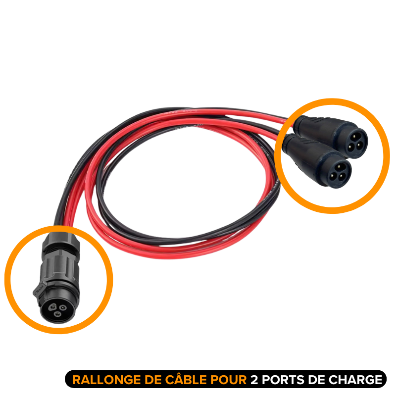 Rallonge double LP16 Chargeur Ultra Rapide Rovoron S7 84V-96.6V 15A LP16 - Source'IT