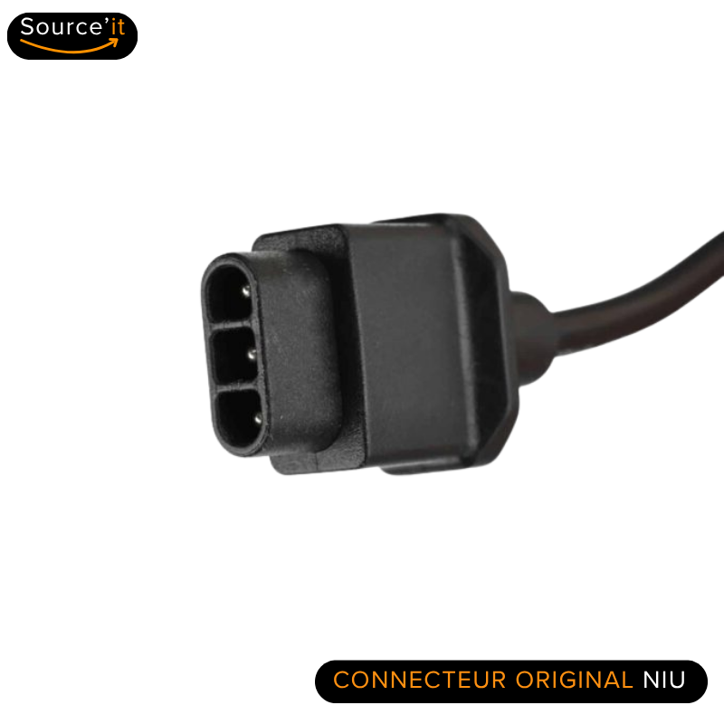 Connecteur de Chargeur Standard NIU KQi 100F 48V–54,6V (53,5V) 2A - Source'IT
