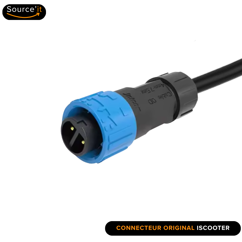 Connecteur original iScooter W12 M16 mâle - Source'IT