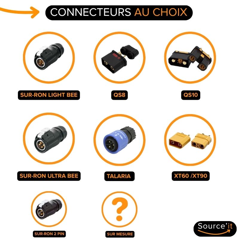 Chargeur 72V 20A avec Connecteur au choix - Source'IT