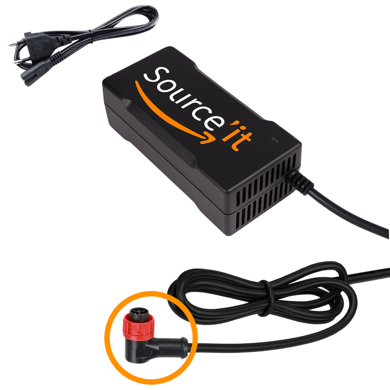 Chargeur Ausom Go Soul 2 et Go Soul 2 pro 48V - 54,6V 2A - Source'IT
