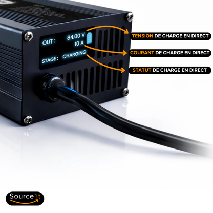 Chargeur Externe Moto électrique Horwin CR6 72V-84V 10A - Source'IT