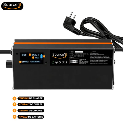 Chargeur Externe Moto électrique Horwin CR6 72V-84V 15A - Source'IT