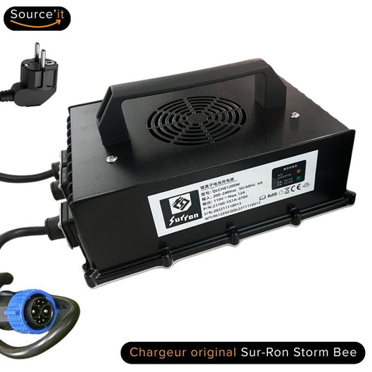 Chargeur Moto électrique Sur-Ron Storm Bee 105V/119V EU / France - Source'IT