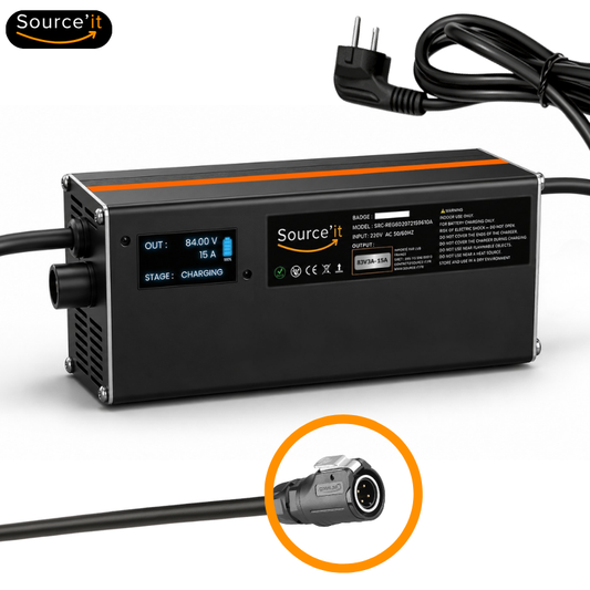 Chargeur RAPIDE E ride PRO SR 72V-84V 15A (Batterie d'origine) - Source'IT