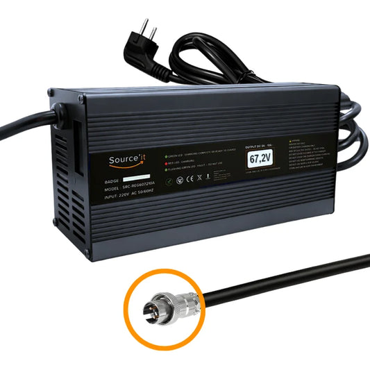 Chargeur Réglable Ultra Rapide Nami Blast 60V-67,2V 10A - Source'IT