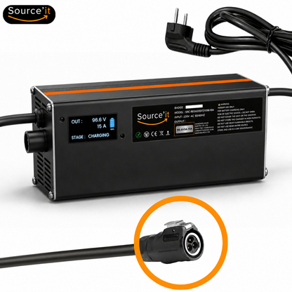 Chargeur Réglable Ultra Rapide Rovoron S7 84V-96.6V 15A LP16 - Source'IT