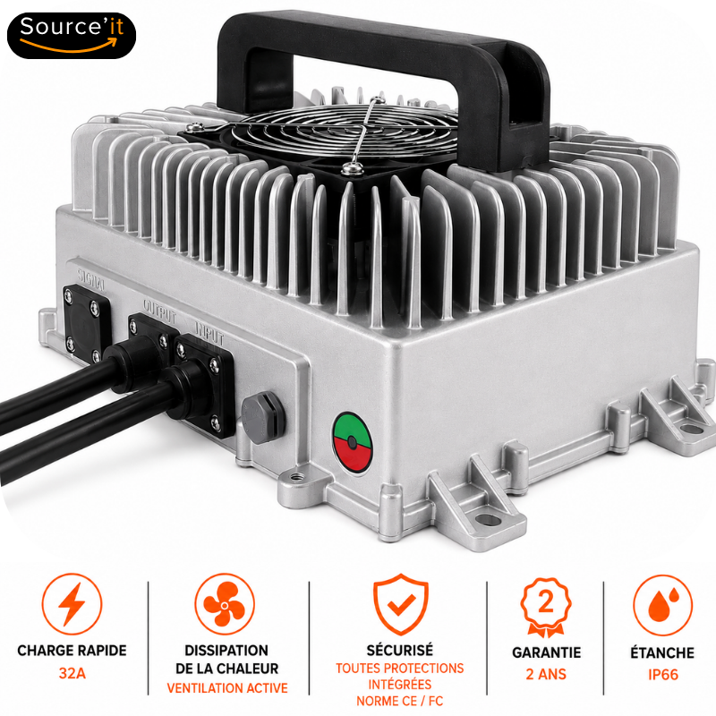 Chargeur Rapide Talaria KOMODO 97,2V - 113.4V 32A (Batterie d'origine) - Source'IT