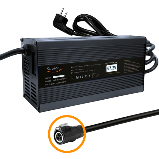 Chargeur Rapide Teverun Tetra 60V-67,2V 10A LP16 - Source'IT