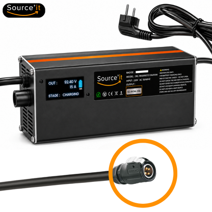 Chargeur Sur-Ron 80V-92,4V 15A (Batterie Custom 80V) LP20-4 - Source'IT