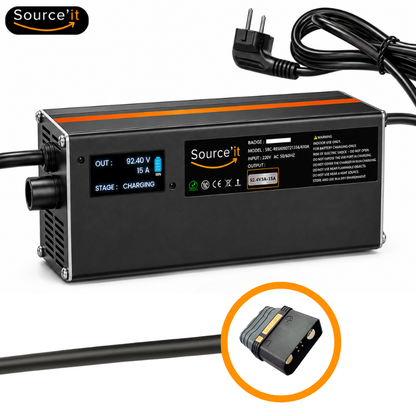 Chargeur Sur-Ron 80V-92,4V 15A (Batterie Custom 80V) QS10 - Source'IT