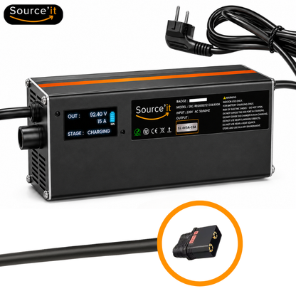 Chargeur Sur-Ron 80V-92,4V 15A (Batterie Custom 80V) QS8 - Source'IT