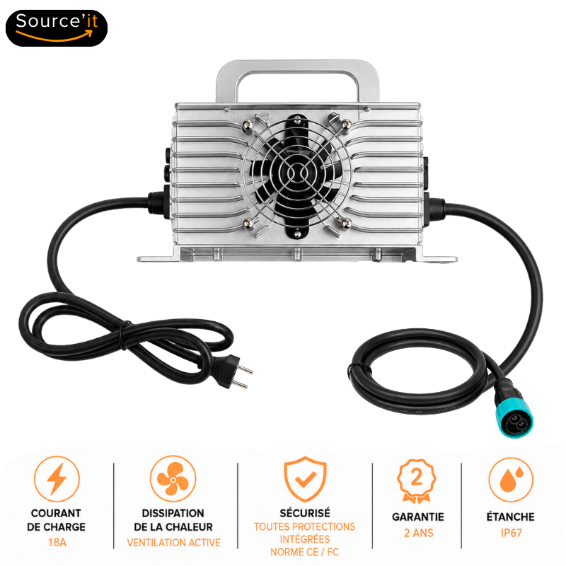 Chargeur Talaria KOMODO 97,4V - 113.4V 18A (Batterie d'origine) - Source'IT