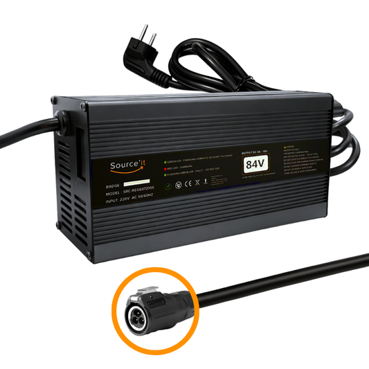 Chargeur réglable Ultra Rapide Dualtron Thunder 2 72V-84V 10A LP16 - Source'IT
