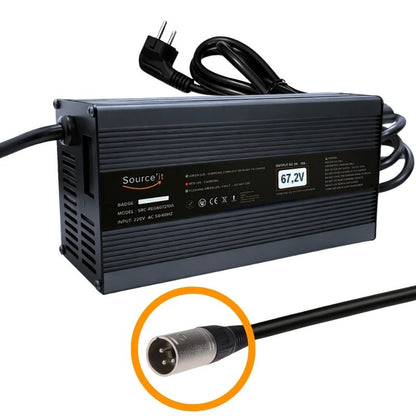 Chargeur Ultra Rapide Réglable CRZ IRON R 6000W 60V-67,2V 10A - Source'IT