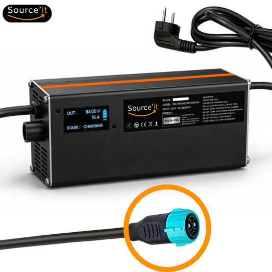 Chargeur réglable Rapide Talaria TL5500 MX5 72V-84V 15A (Batterie d'origine) - Source'IT