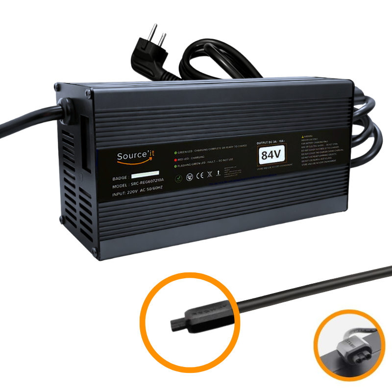 Chargeur réglable Ultra Rapide Ninebot Segway GT3 PRO 72V-84V 10A - Source'IT
