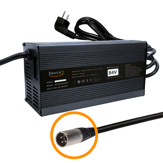 Chargeur réglable Ultra Rapide Vsett 11+ 72V-84V 10A - Source'IT