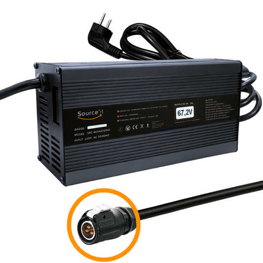 Chargeur sur-ron light bee 60V-67,2V 10A avec connecteur d'origine – Source’it