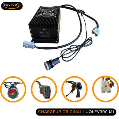 Chargeur voiture sans permis LUQI EV300 M1 72V-84V 25A - Source'IT