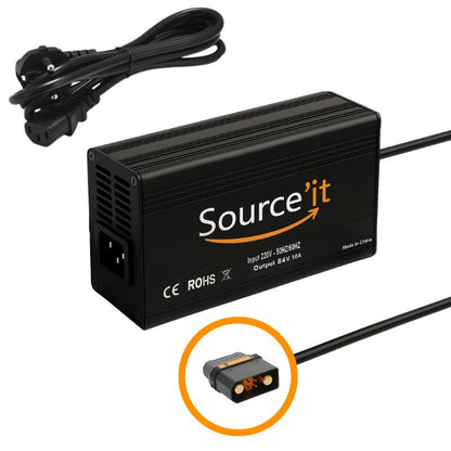 Chargeurs pour batterie custom 72V-84V 10A Sur-Ron Light Bee QS10 - Source'IT