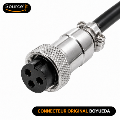 Connecteur original BOYUEDA GX16-3 pour Chargeur Rapide Trottinette Électrique BOYUEDA M2 72V-84V 5A GX16-3 - Source'IT