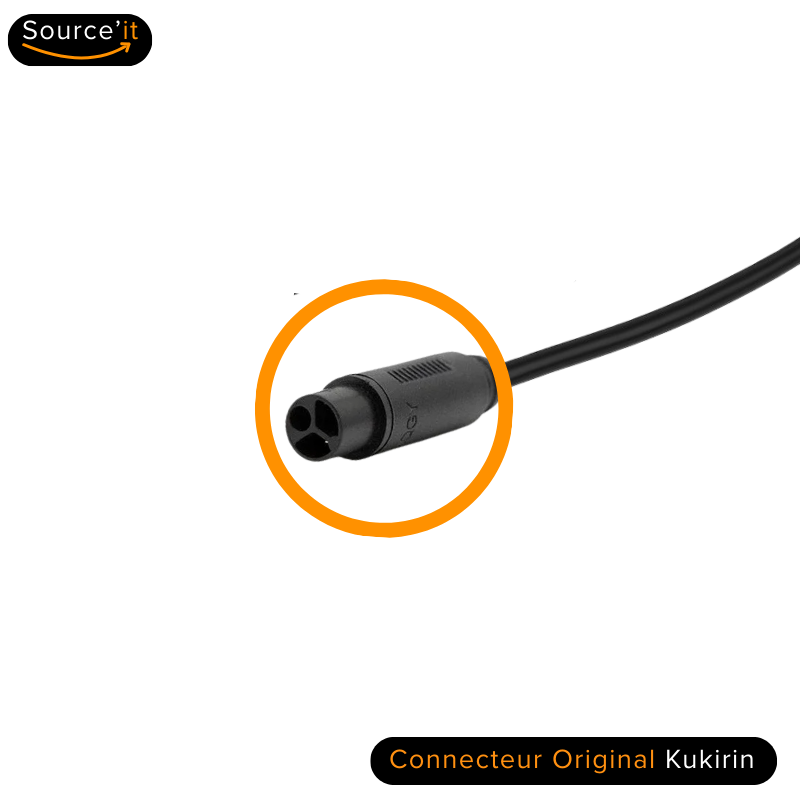 Connecteur de Chargeur Rapide Kukirin G2 Pro 48V - 54,6V 4A 3 broches - Source'IT