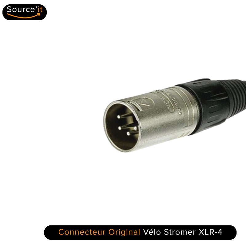 Connecteur de Chargeur Vélo électrique Stromer 36V-42V 2A XLR-4 - Source'IT