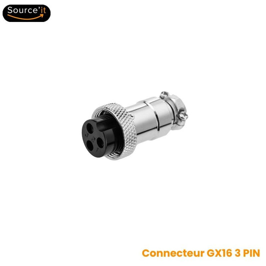 Conector de Conector de Cargador Rápido Dualtron Mini 52V-58,8V 5A GX16 3pin - Source-IT
