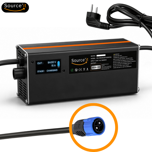 Chargeur Rapide Arctic Leopard EX-800 PRO 72V-84V 15A (Batterie d'origine) - Source'IT