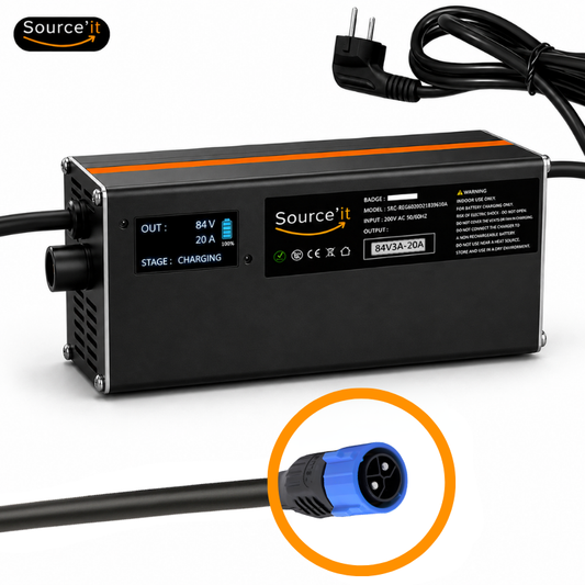 Chargeur Ultra Rapide Arctic Leopard XE PRO S 72V-84V 20A (Batterie d'origine) - Source'IT