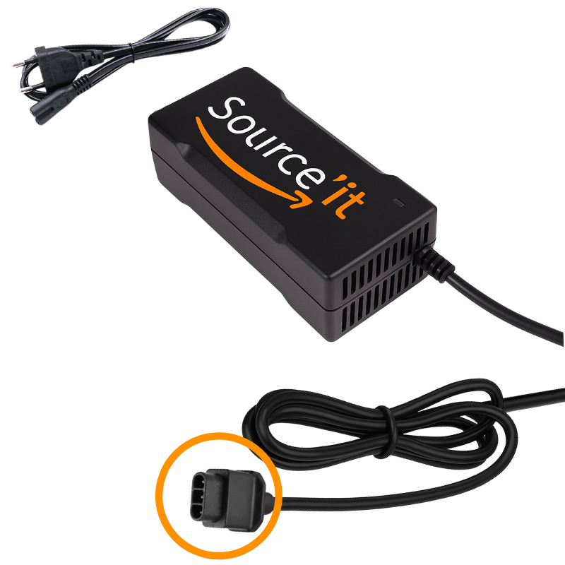 Chargeur Standard NIU KQi3 Pro 48V–54,6V (53,5V) 2A – boîtier et connecteur original NIU - Source'IT