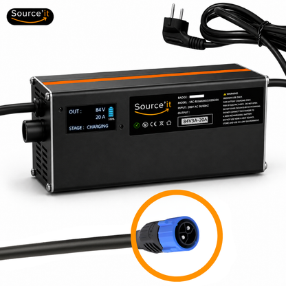 Chargeur ultra rapide Arctic Leopard XE PRO R 72V-84V 20A batterie 55Ah - Source'IT