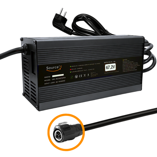 Chargeur Ultra Rapide Rovoron R5 60V-67,2V 10A réglable avec écran OLED - Source'IT